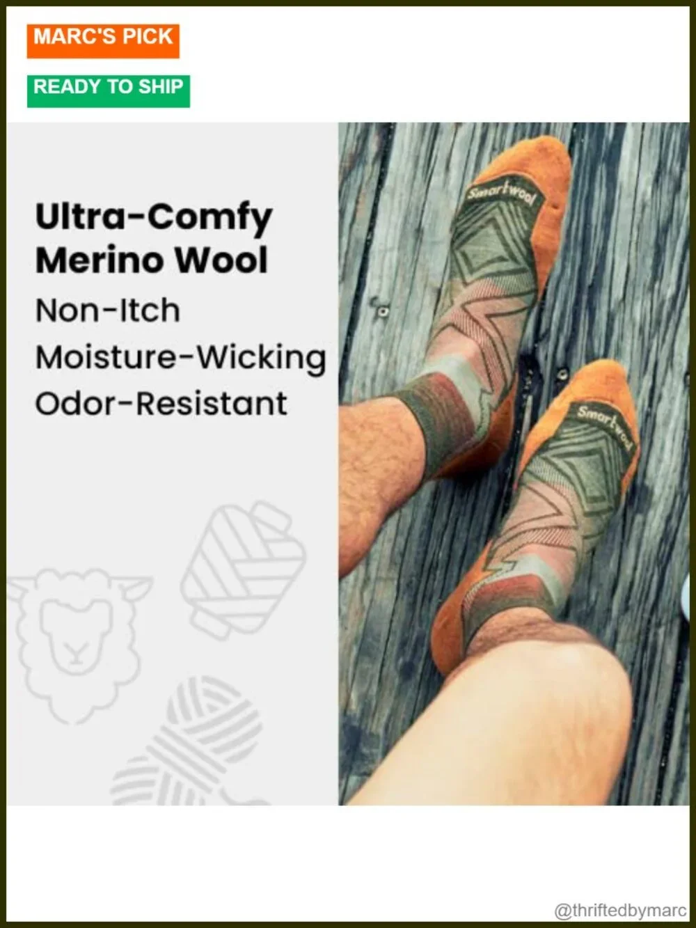 Wool Calf Socks for Men - Secure Fit Crew Socks